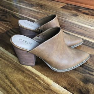 ABOUND Cognac Faux Leather Mules